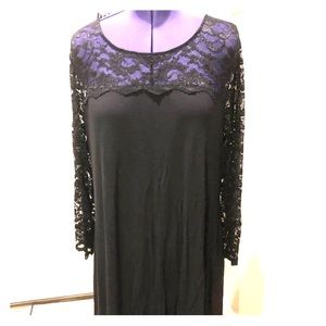 Black dress with lace sleeves